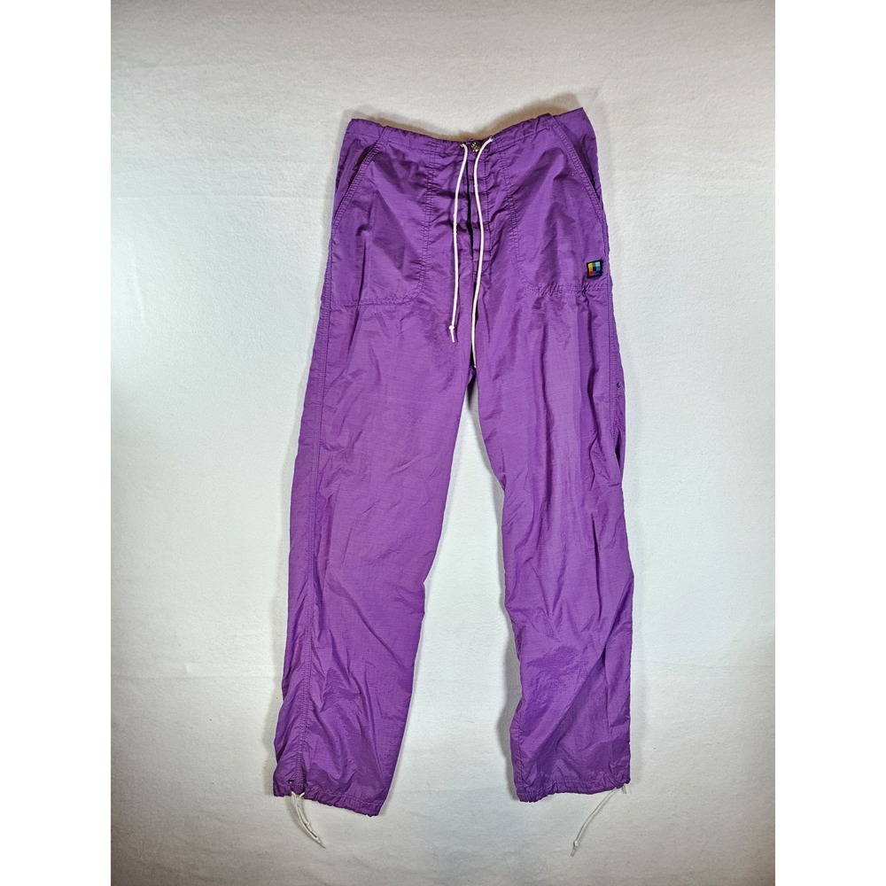 Vintage 90s Breezin' Sportswear Nylon Wind Pants Purple Joggers MEDIUM Retro